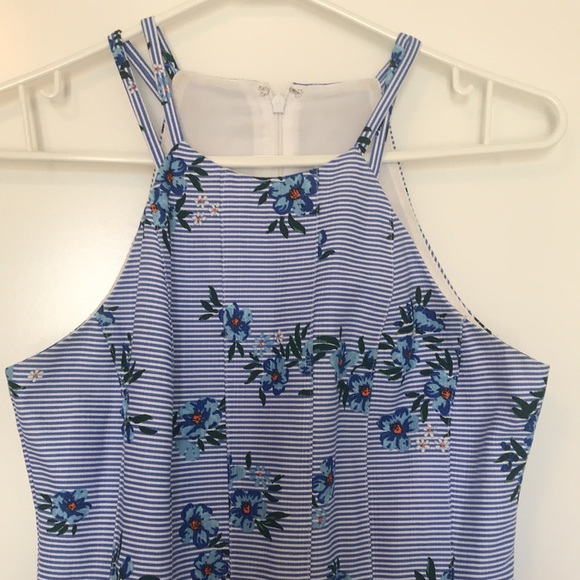 GUESS blue floral a-line sheath summer dress - Picture 3 of 9